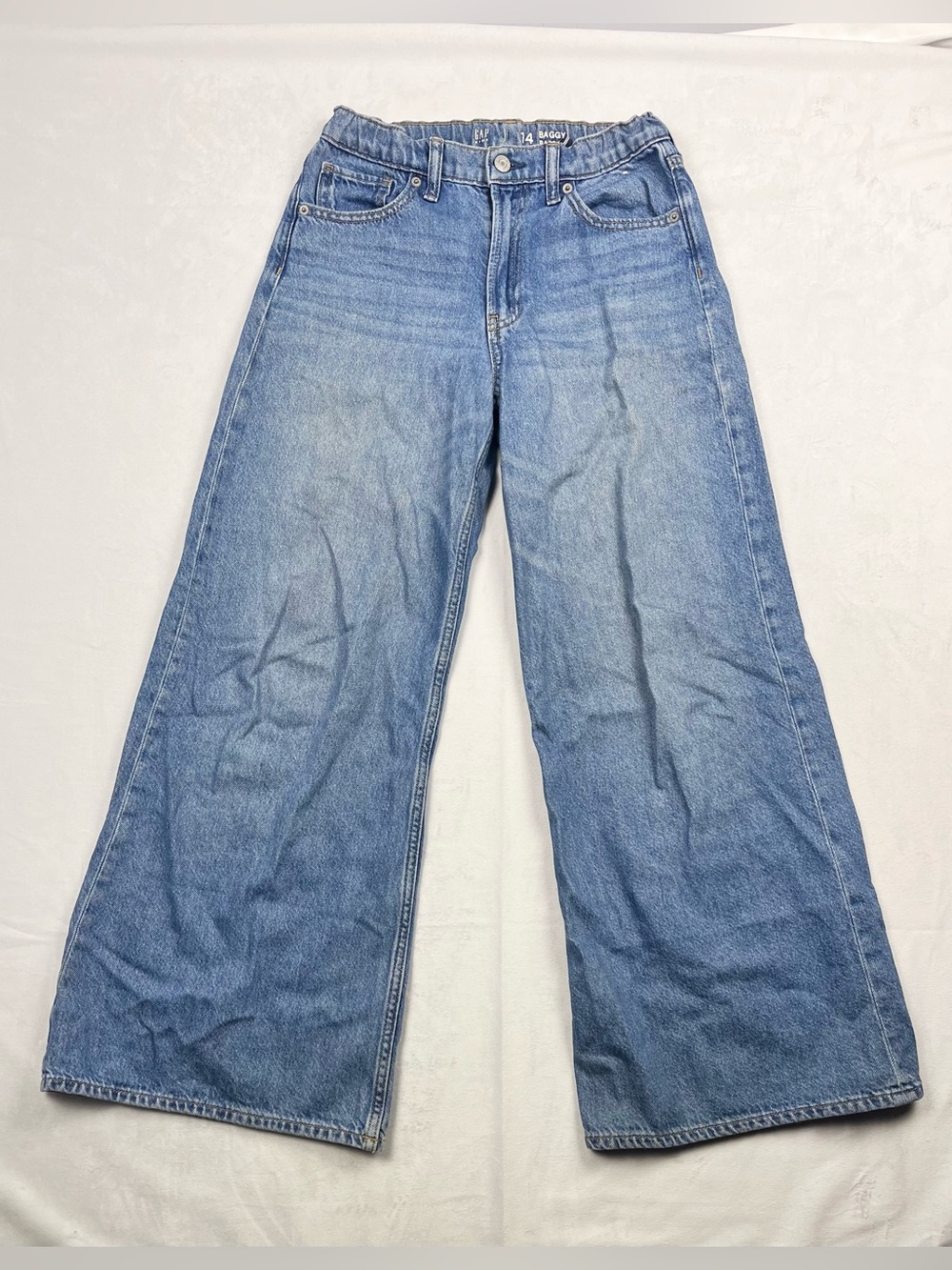 Gap Kids Baggy Fallon Wide Leg Jeans Medium Wash Size 14